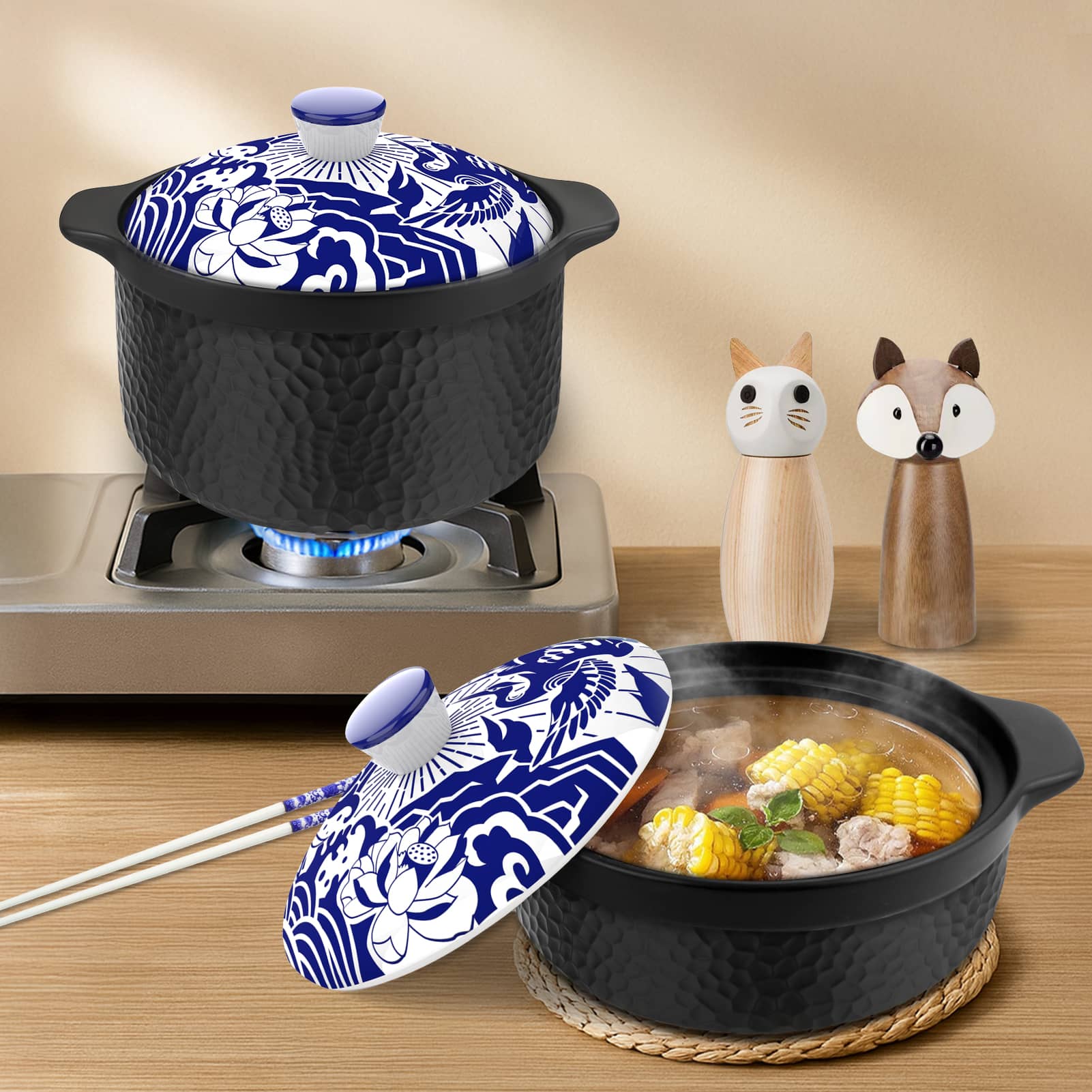 Heavy Duty Claypot - Replaces both a dutch oven and stock pot (2.2 Quart)
