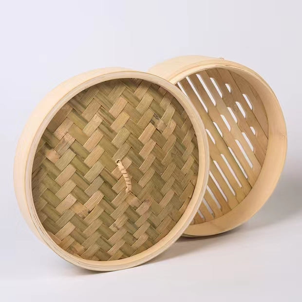 Bamboo 2 Tiered Steamer Basket (10-Inch)