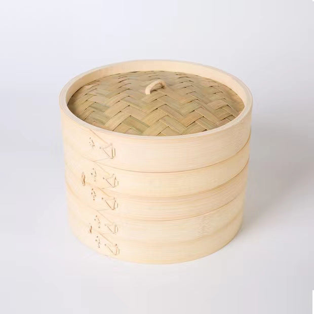 Bamboo 2 Tiered Steamer Basket (10-Inch)