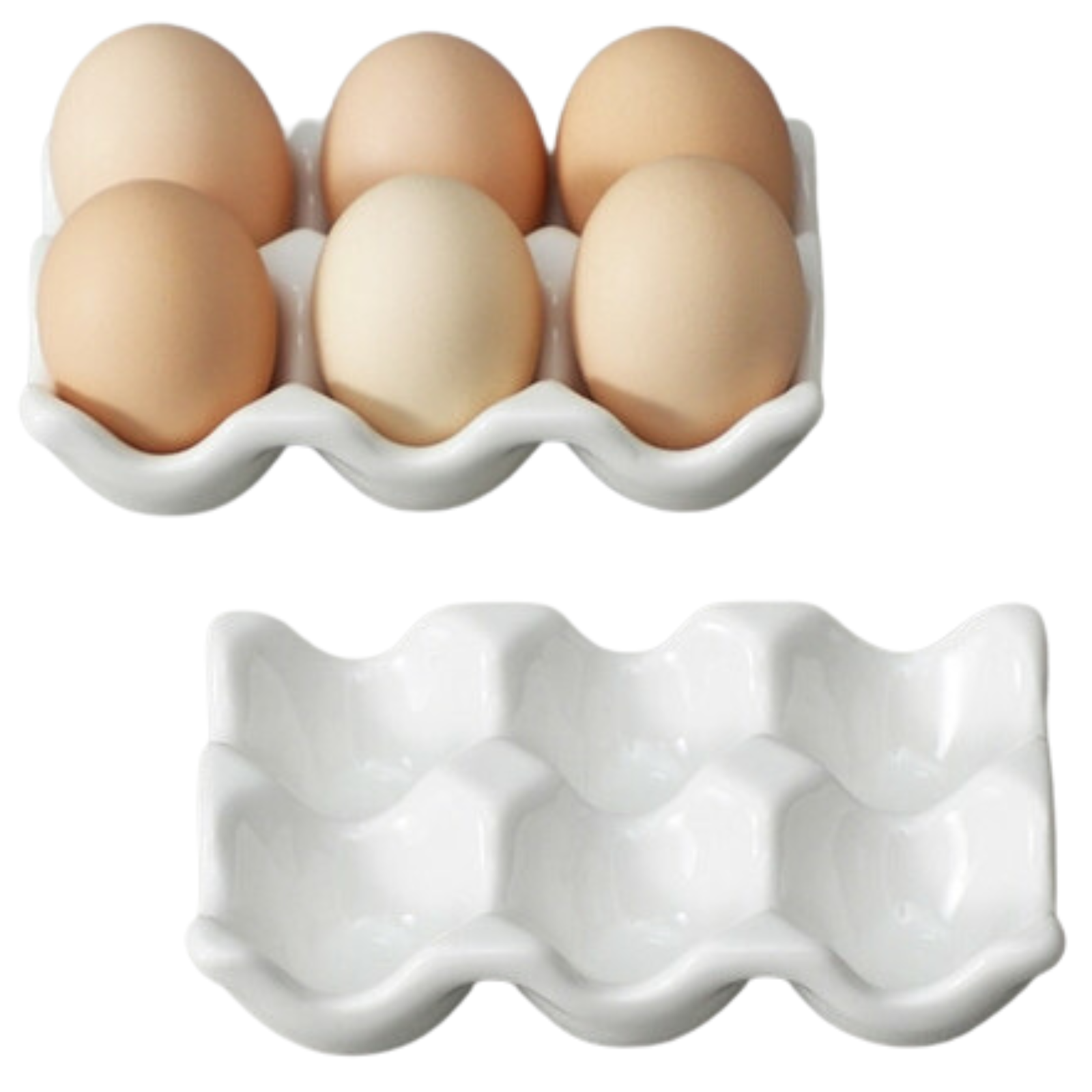 Ceramic Egg Holder, Porcelain Egg Tray, Fresh Egg Holder For Refrigerator,  Suitable For Storing Eggs, Beautiful And Delicate(red)