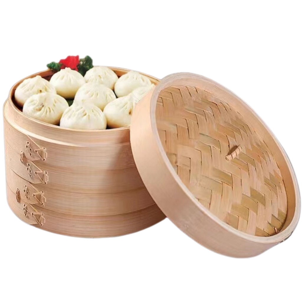 Bamboo 2 Tiered Steamer Basket (10-Inch)