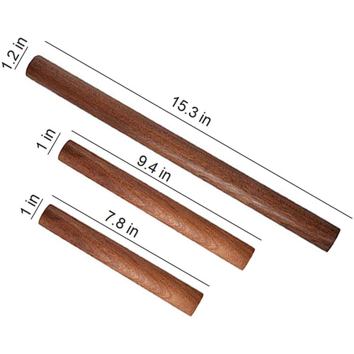 Nudelholz-Set aus Massivholz (3 Größen)