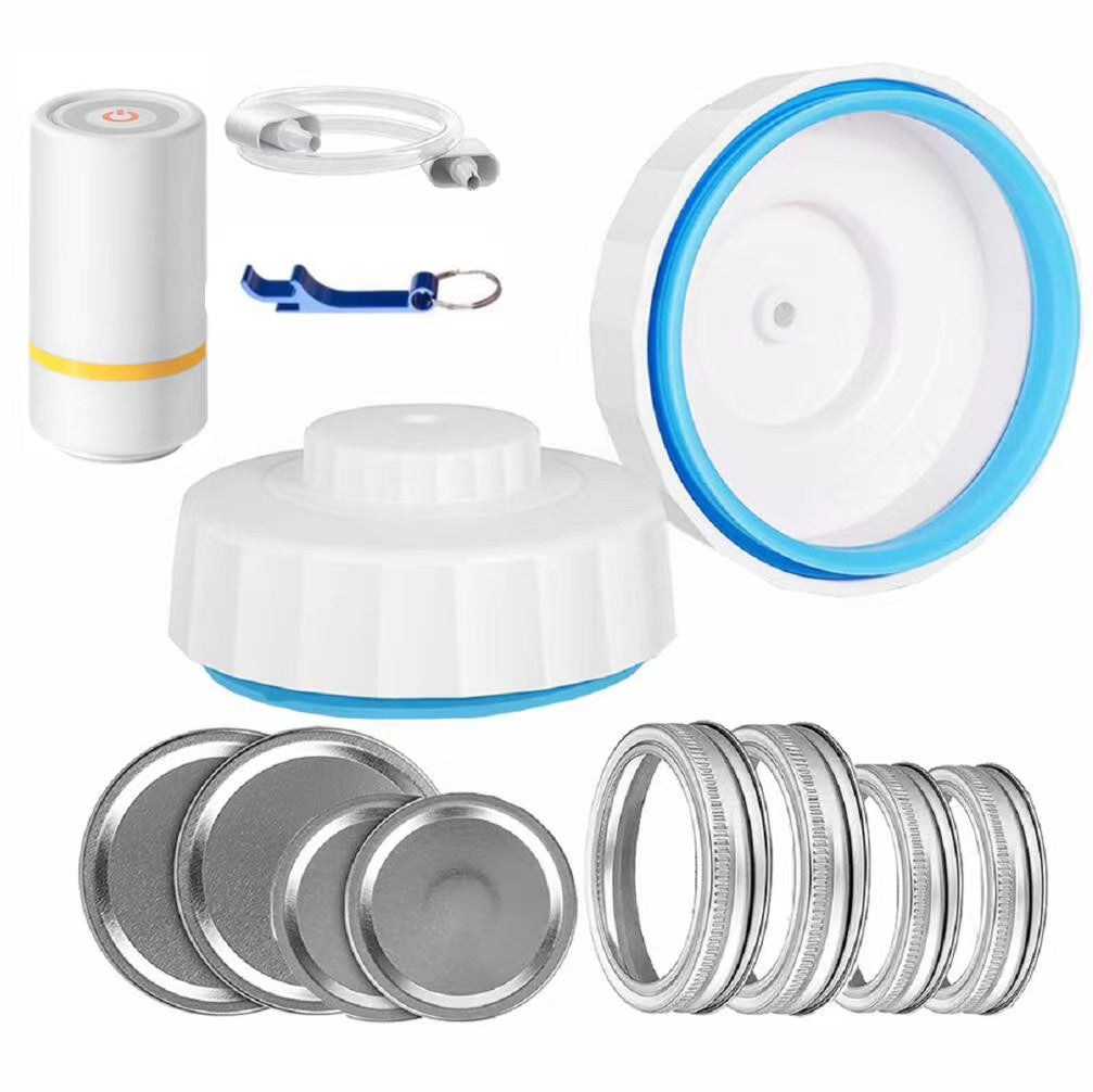Mason Jar Vacuum Sealer Kit - Suitable for Regular & Wide Mouth
