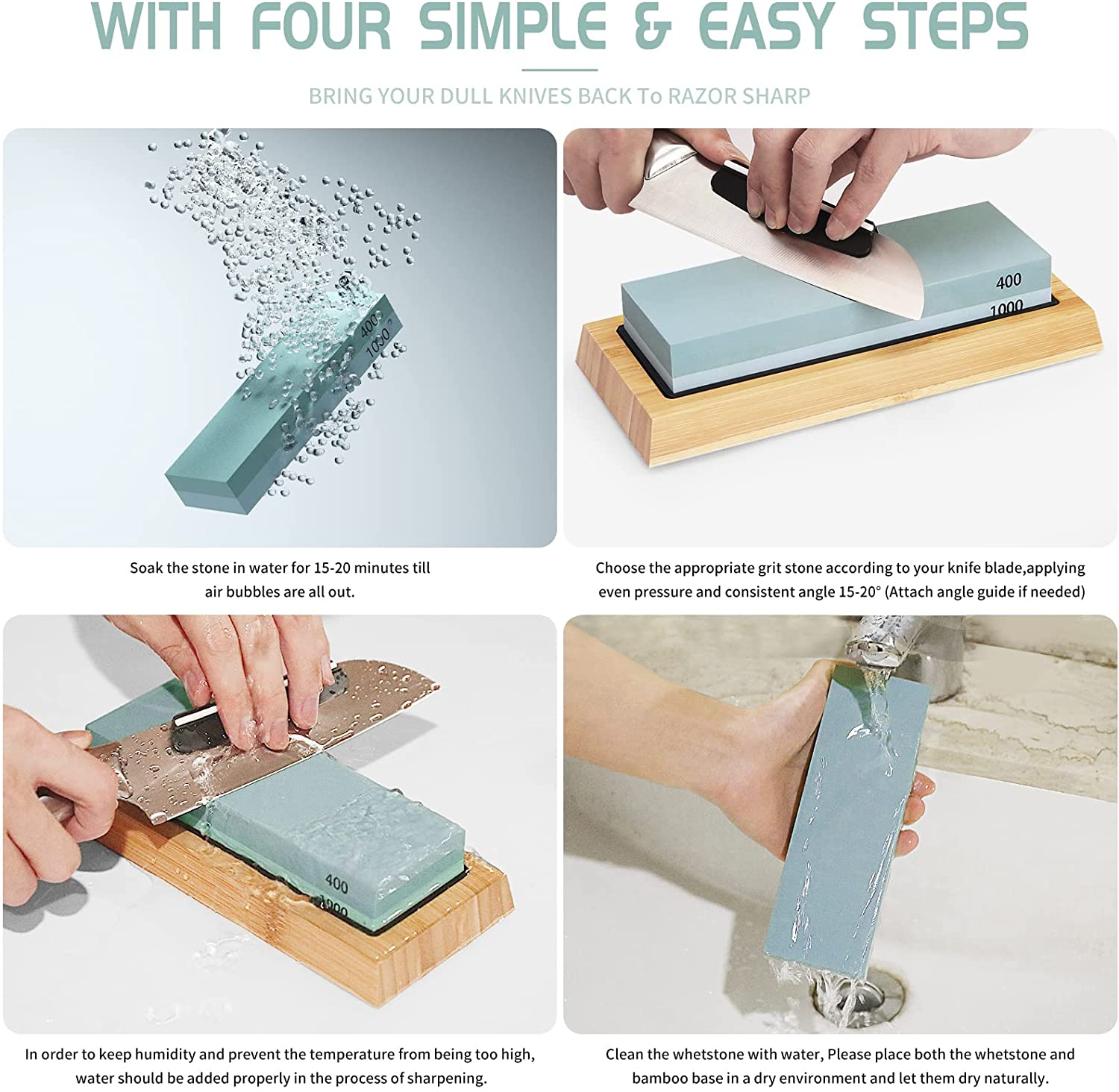 Knife Sharpening Stone Set