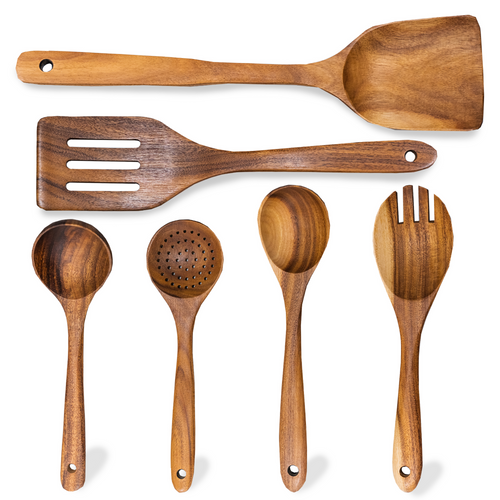Küchenhelfer-Set aus Teakholz (6-teilig)
