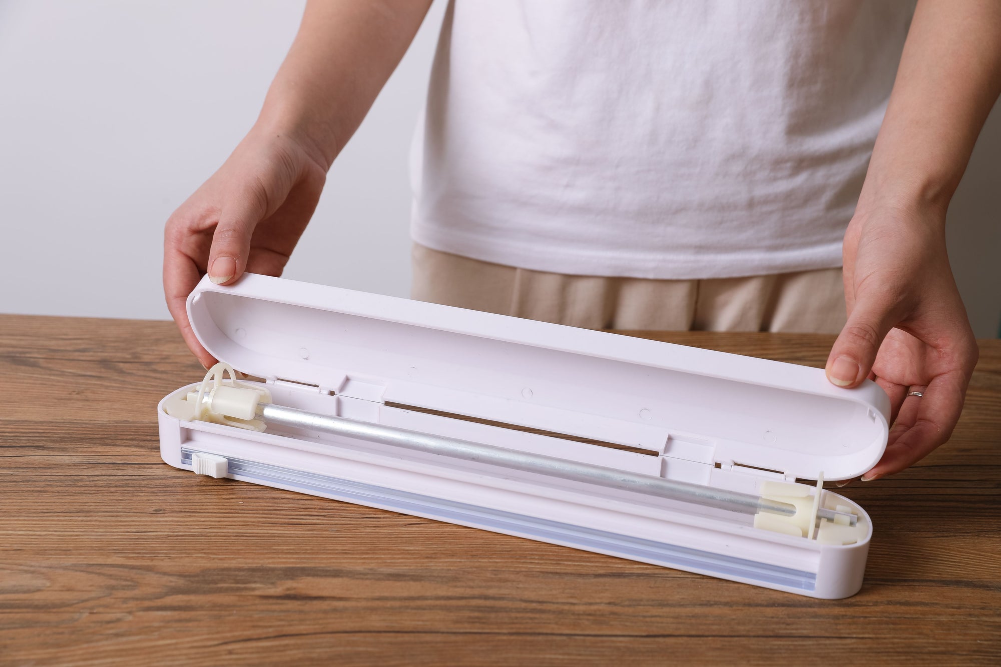 Plastic Wrap Cutter - Mount it somewhere for easy access