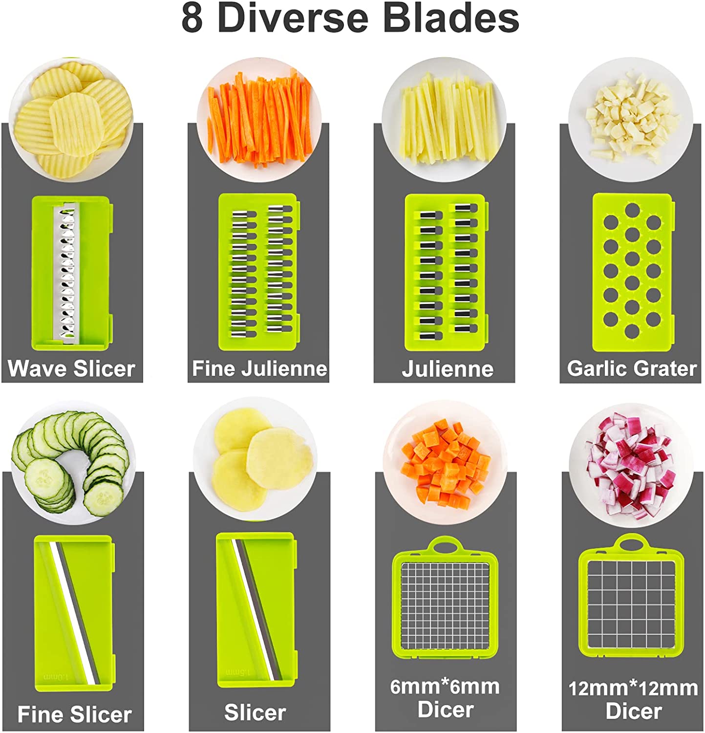 Mandoline Food Slicer (includes 13 attachments)