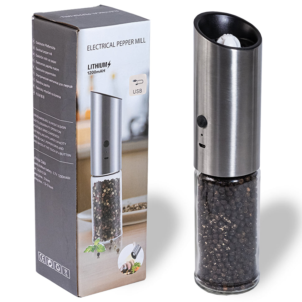 Electric Pepper Mill - Just turn it over and it will grind your pepper –  Curated Kitchenware