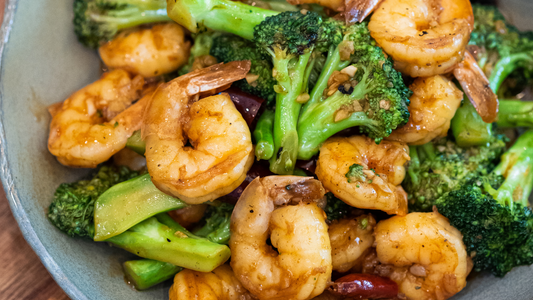 Shrimp and Broccoli Stir Fry in Garlic Sauce (西蓝花炒虾仁)