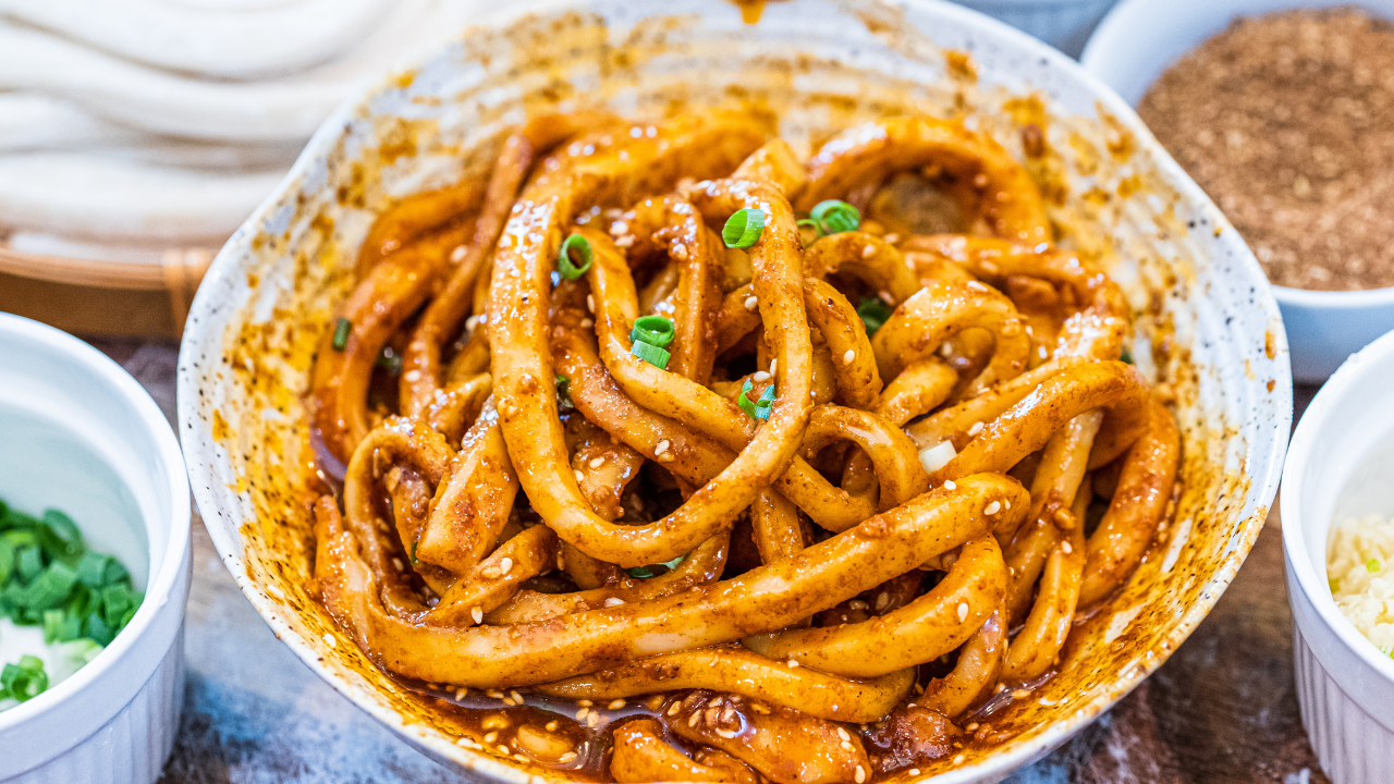 Sichuan Spicy Udon Noodles