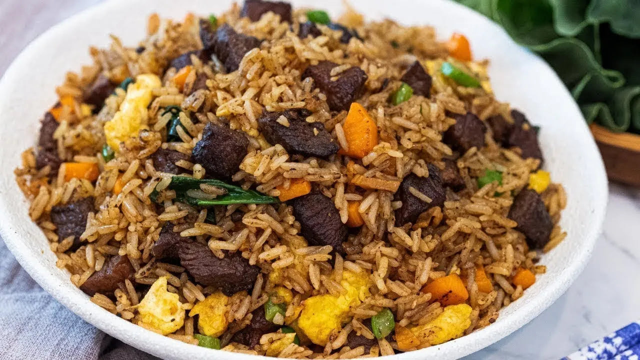 Beef Fried Rice w/ Chinese Broccoli