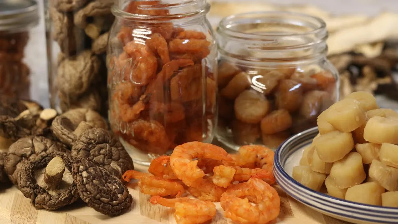 How to Make Dried Shrimp, Scallops and Mushrooms