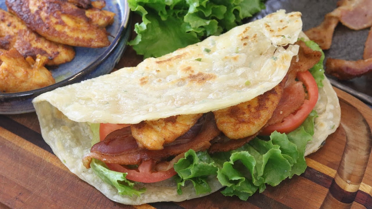 Taiwanese Chicken BLT Wrap