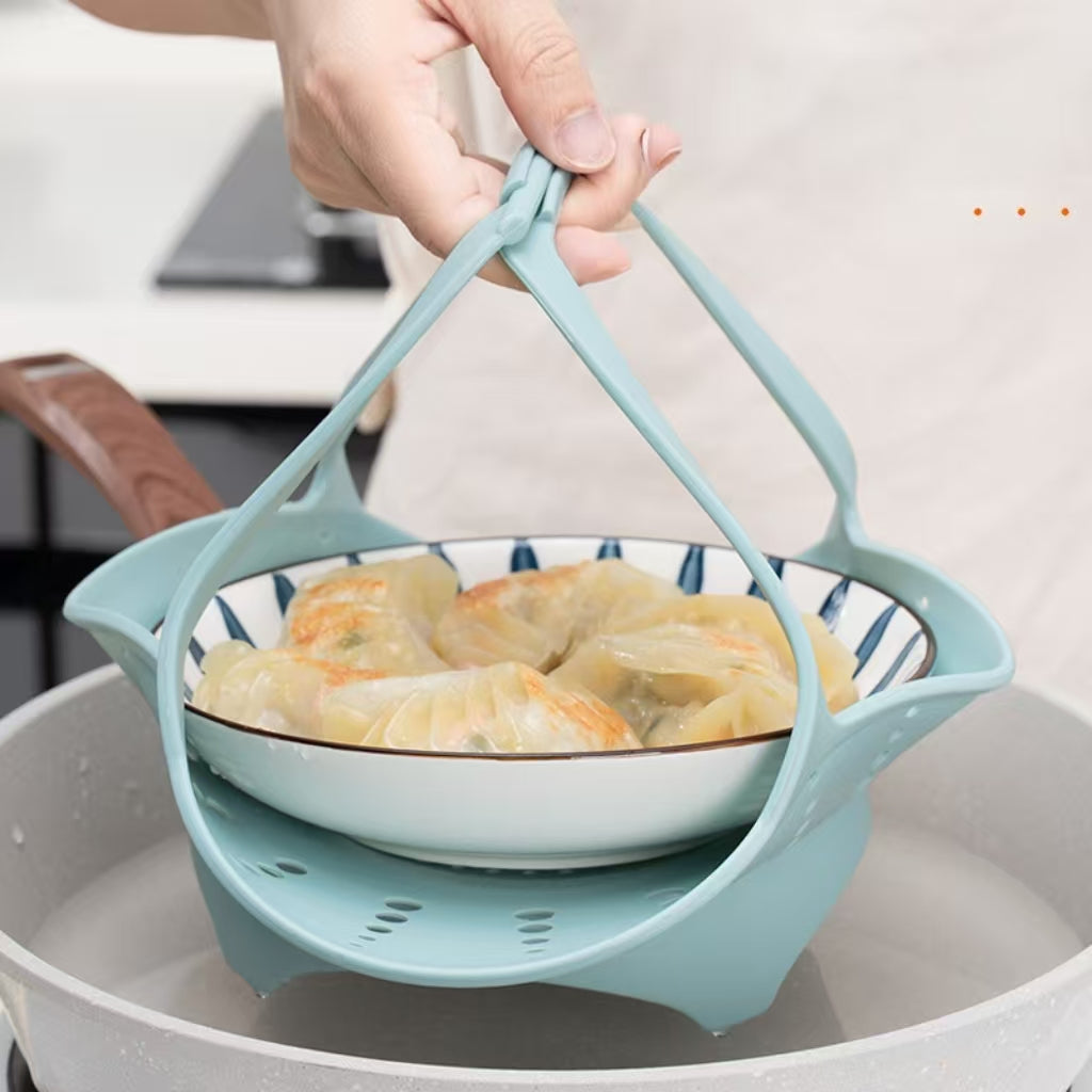 Food Grade Silicone Steamer  (Blue)