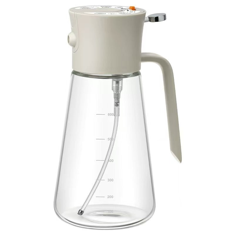 Glass Oil Sprayer for Cooking 700ml/23.7oz, Kitchen Gadget for Air Fryer, BBQ, Salad & Pan Frying（Cold Smoke Gray）