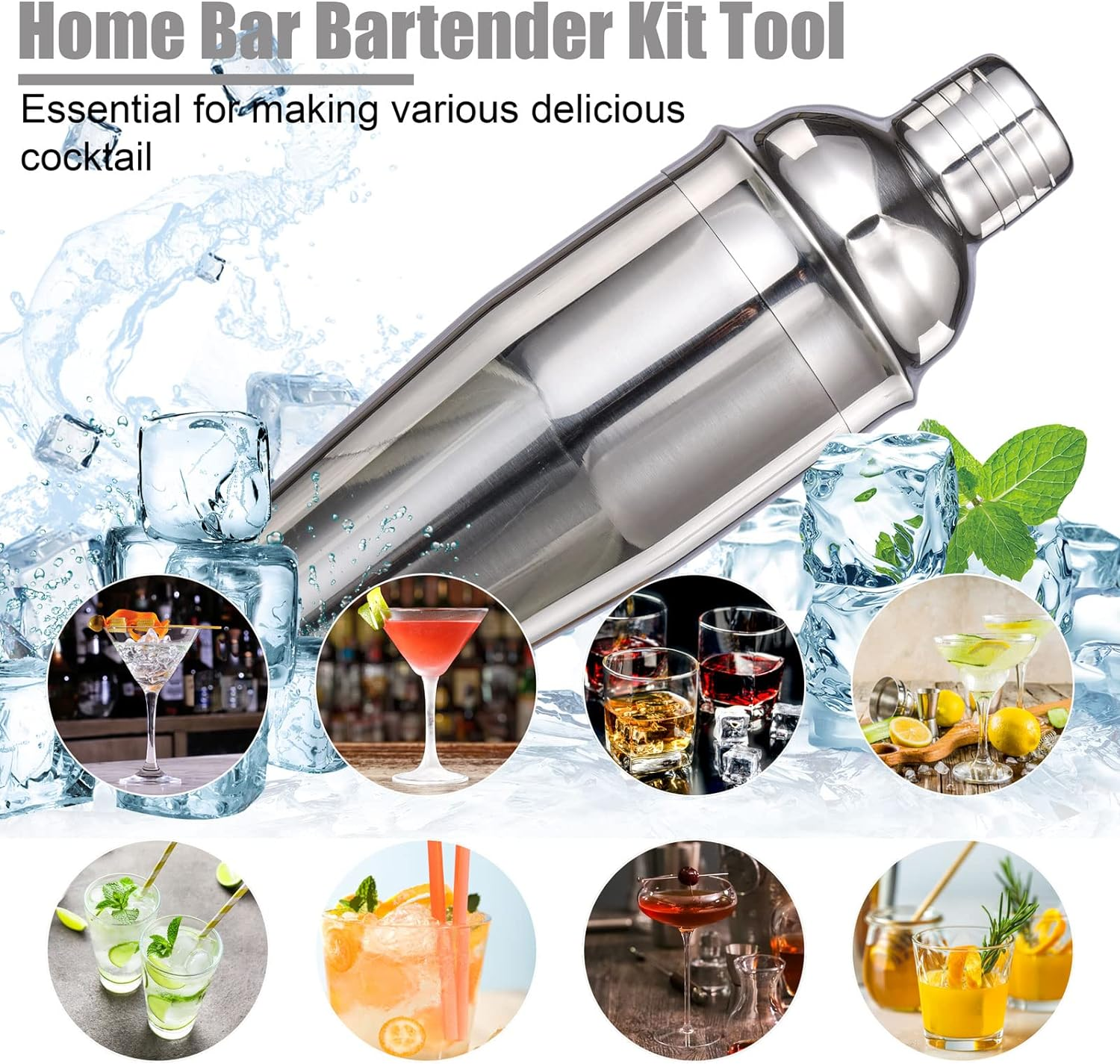 Bartender Kit with Bamboo Stand