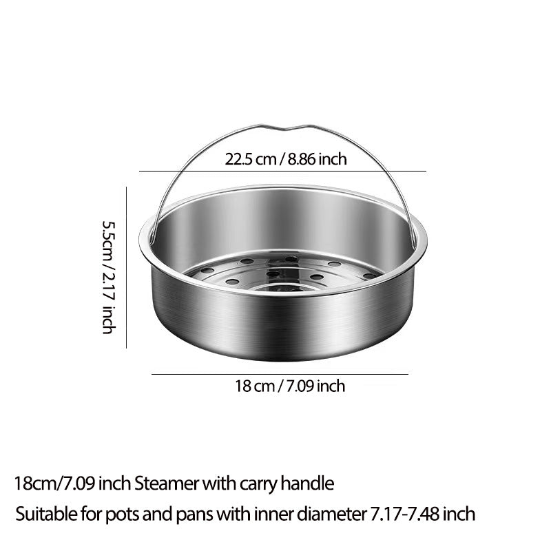 Stainless steel steamer for rice cookers