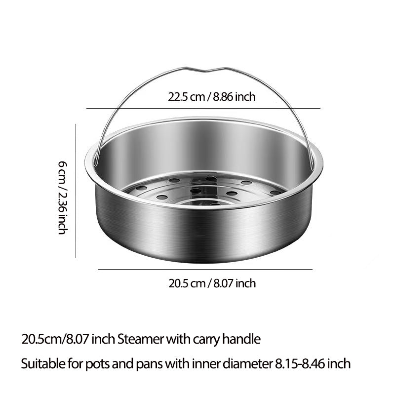 Stainless steel steamer for rice cookers