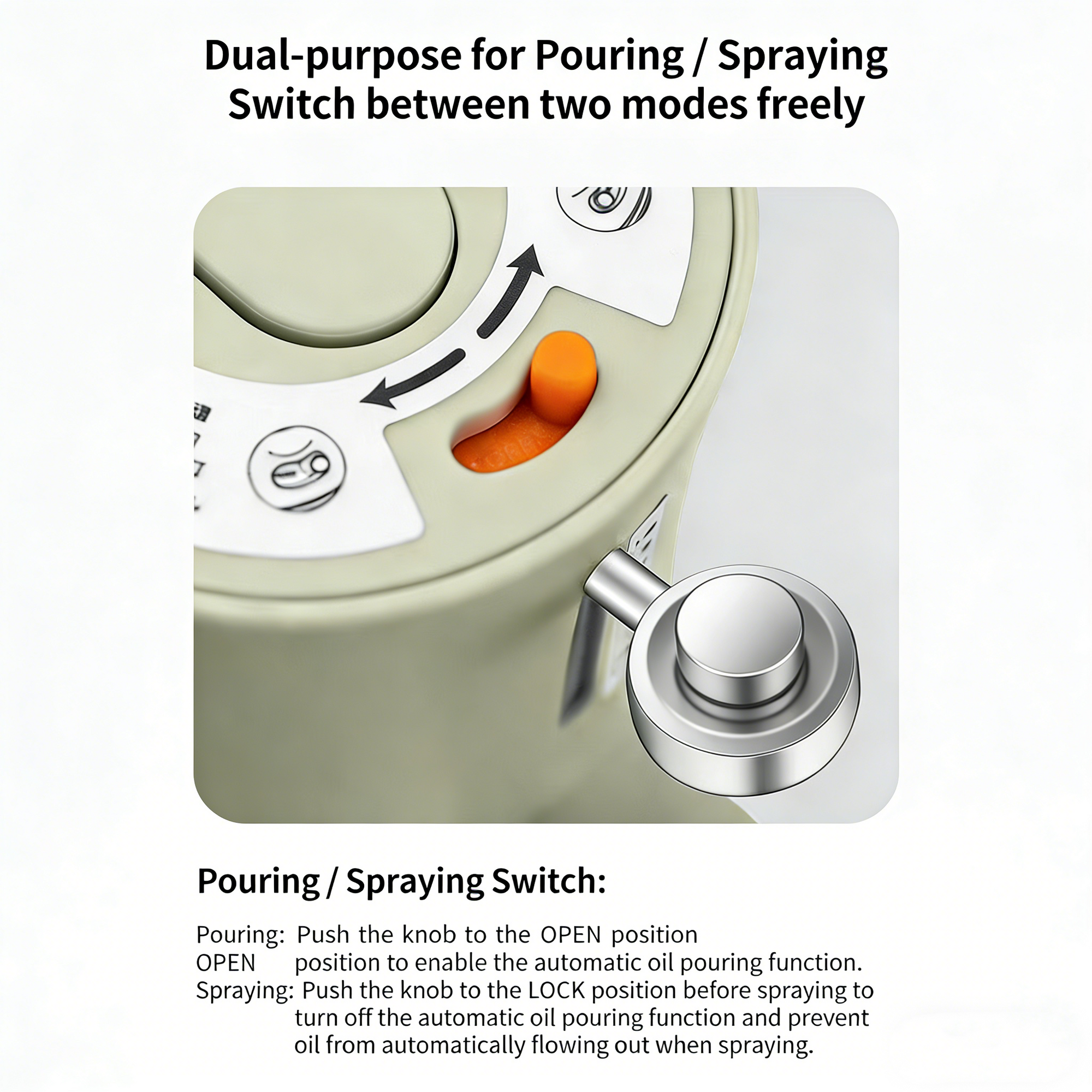 Glass Oil Sprayer for Cooking 700ml/23.7oz, Kitchen Gadget for Air Fryer, BBQ, Salad & Pan Frying（Cold Smoke Gray）