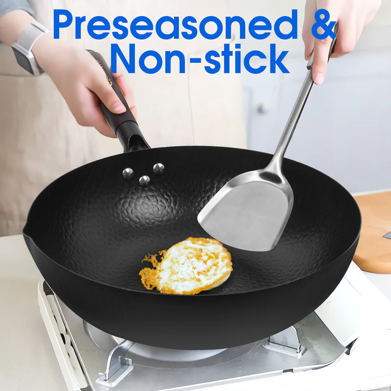 Carbon Steel Wok Handle Pot Handle Wooden Handle for Wok Pan