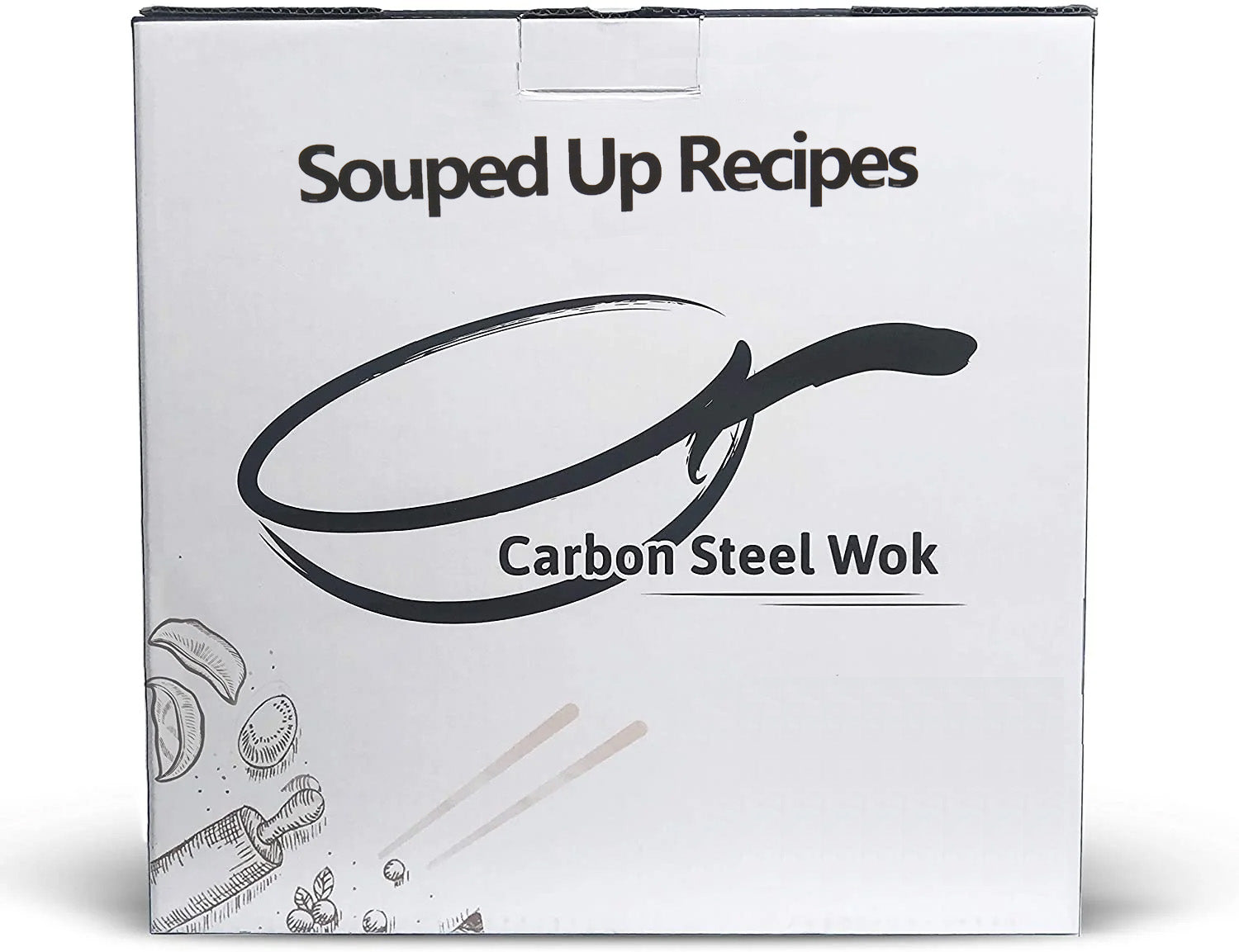 12.5 Inch Carbon Steel Wok For Electric, Induction and Gas Stoves (Lid, Spatula and User Guide Video Included)