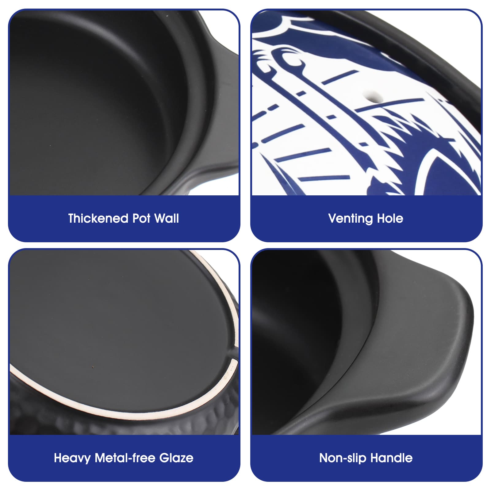 Heavy Duty Claypot - Replaces both a dutch oven and stock pot (2.2 Quart)