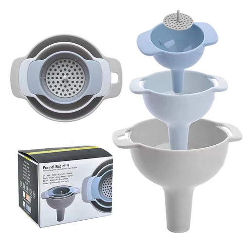Kitchen Funnels w/ Detachable Strainer Filter