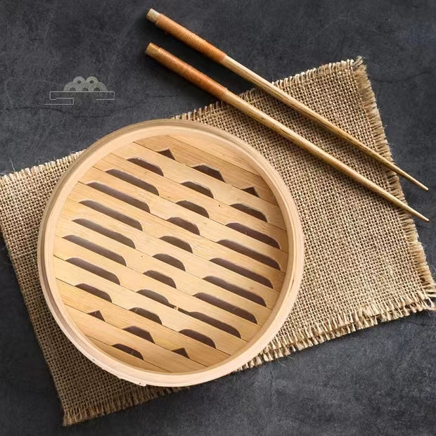 Bamboo 2 Tiered Steamer Basket (10-Inch)