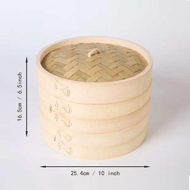 Bamboo 2 Tiered Steamer Basket (10-Inch)
