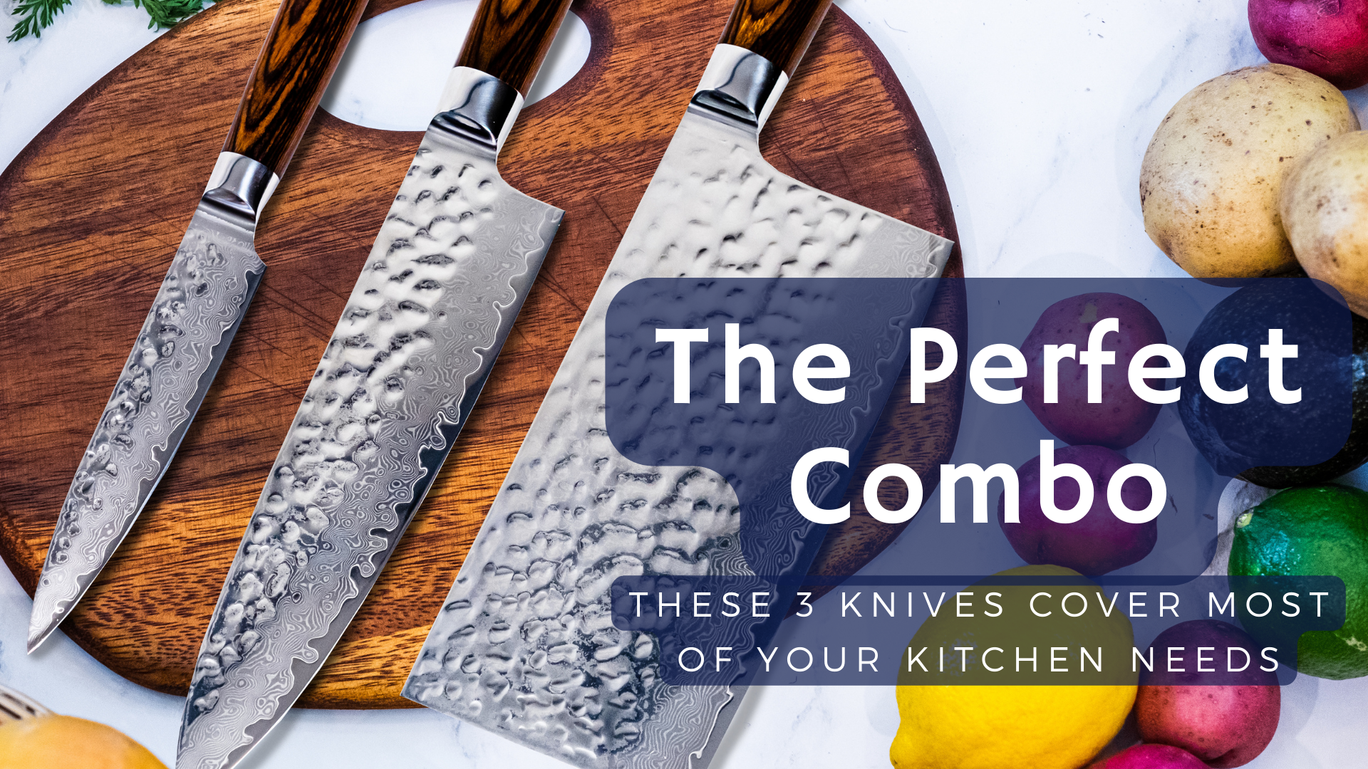 Galaxy Damascus Kitchen Knife Set – Cutlery Luxury
