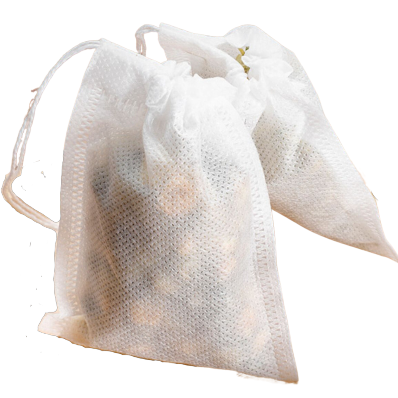 Disposable Drawstring Filter Bags for Spices, Herbs, Tea, Coffee, and Cooking (100 Count)