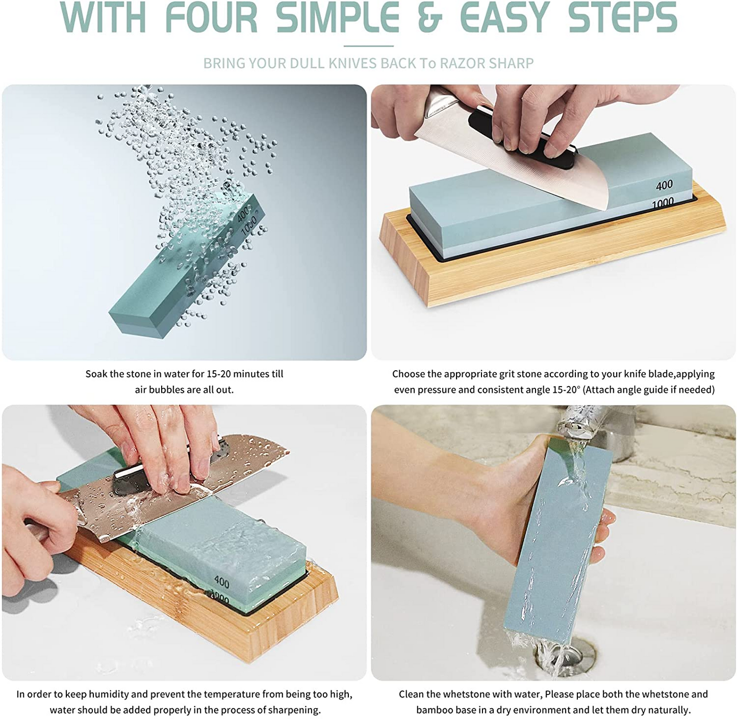 Knife Sharpening Stone Set