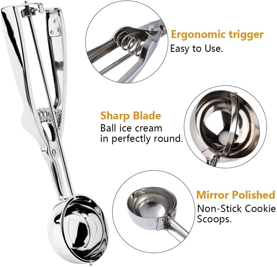 Ice Cream Scoop Set - Can be used for cookies, fruit, meatballs