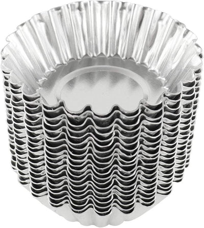 Egg Tart Molds / Mini Tart Pans / Aluminum Pie Tins / Muffin Baking Cups (30 pcs)