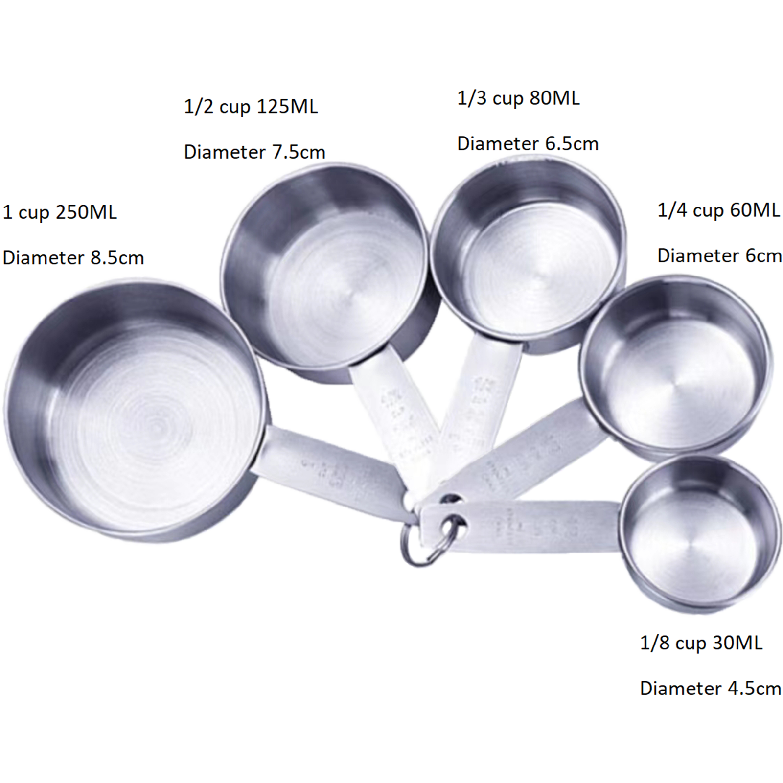Measuring Cups and Spoons Set 11 Piece. Includes 10 Stainless Steel  Measuring Spoons and Cups Set and 1 Plastic Measuring Cup. Liquid Measuring  Cups