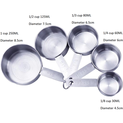 Stainless Steel Measuring Spoons and Cups Set (11 Piece )