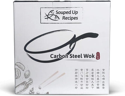 Carbon Steel Wok - Works on Electric, Gas and Induction Stoves!