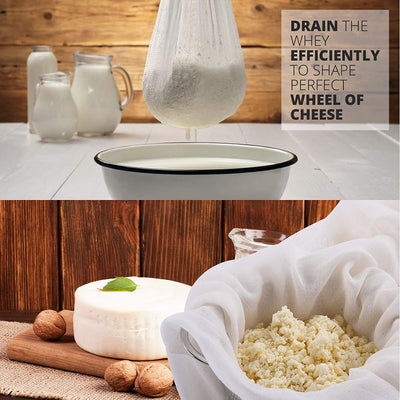 Large Reusable Grade 90 Cotton Cheesecloth for Cooking (8 PC)