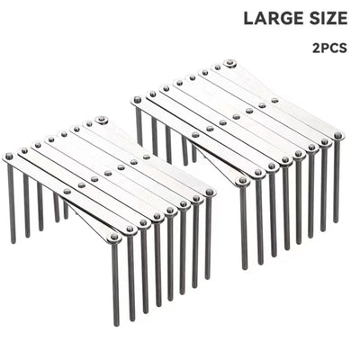 Multi-Functional Organizer for Dishes and Lids / Retractable Plate Drying Rack Holder (2 PC)