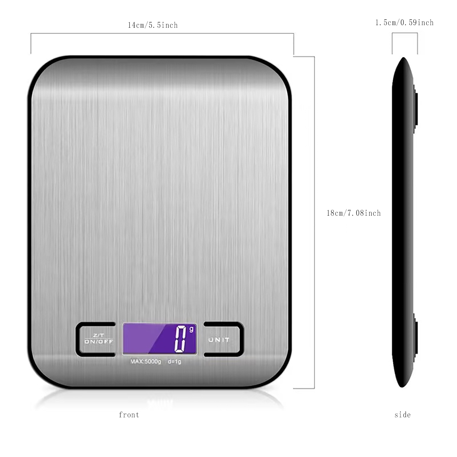Kitchen Digital Scale Rear View Digital Kitchen Scale – Curated Kitchenware