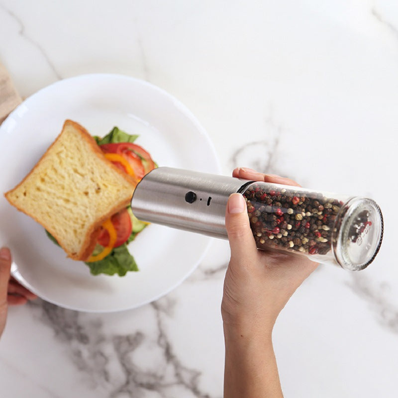 Electric Salt Pepper Grinder Set Powered Gravity Sensor Pepper Mill Kitchen  Tool