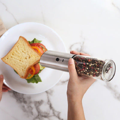 Electric Pepper Mill - Just turn it over and it will grind your pepper!