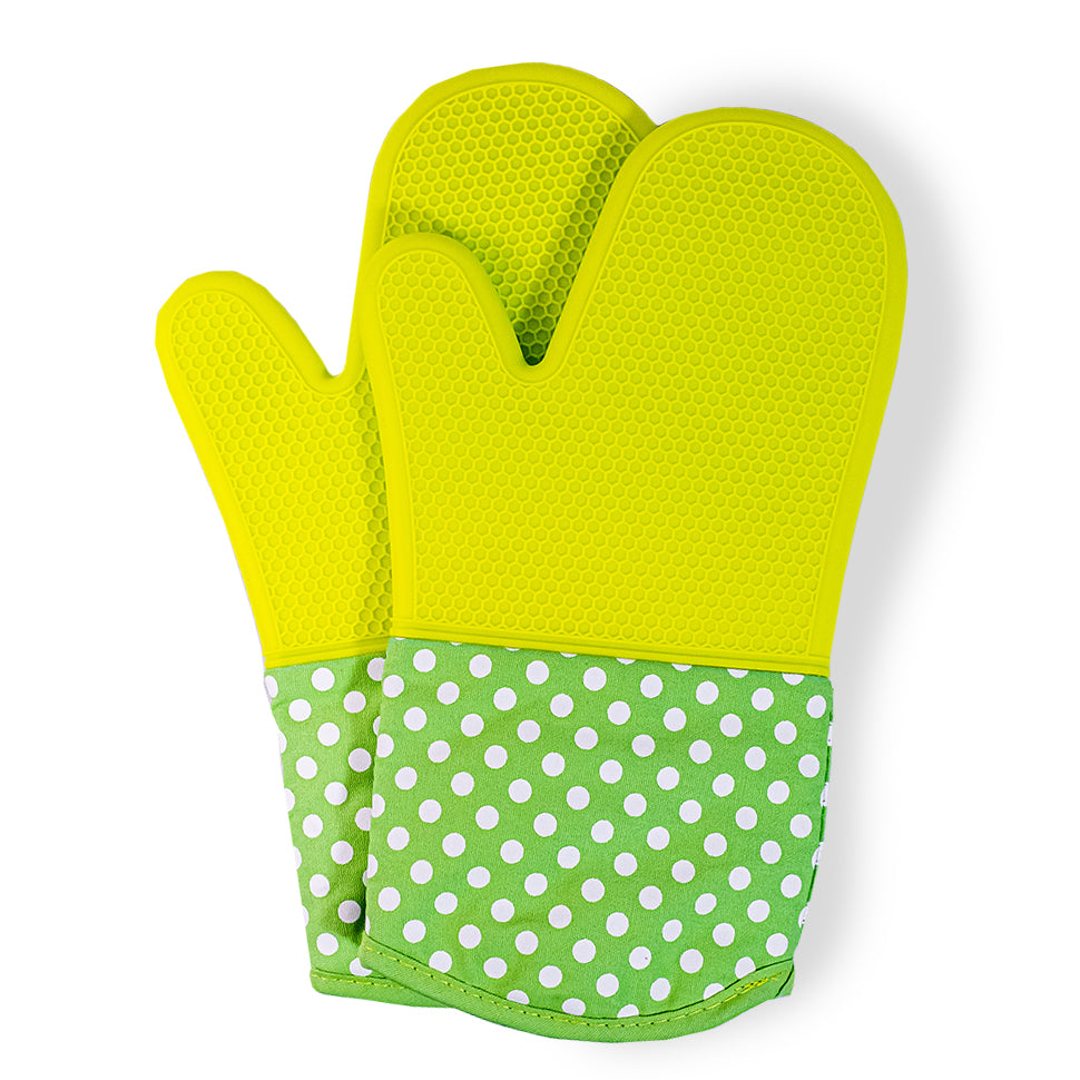  Loveuing Kitchen Oven Gloves - Silicone and Cotton
