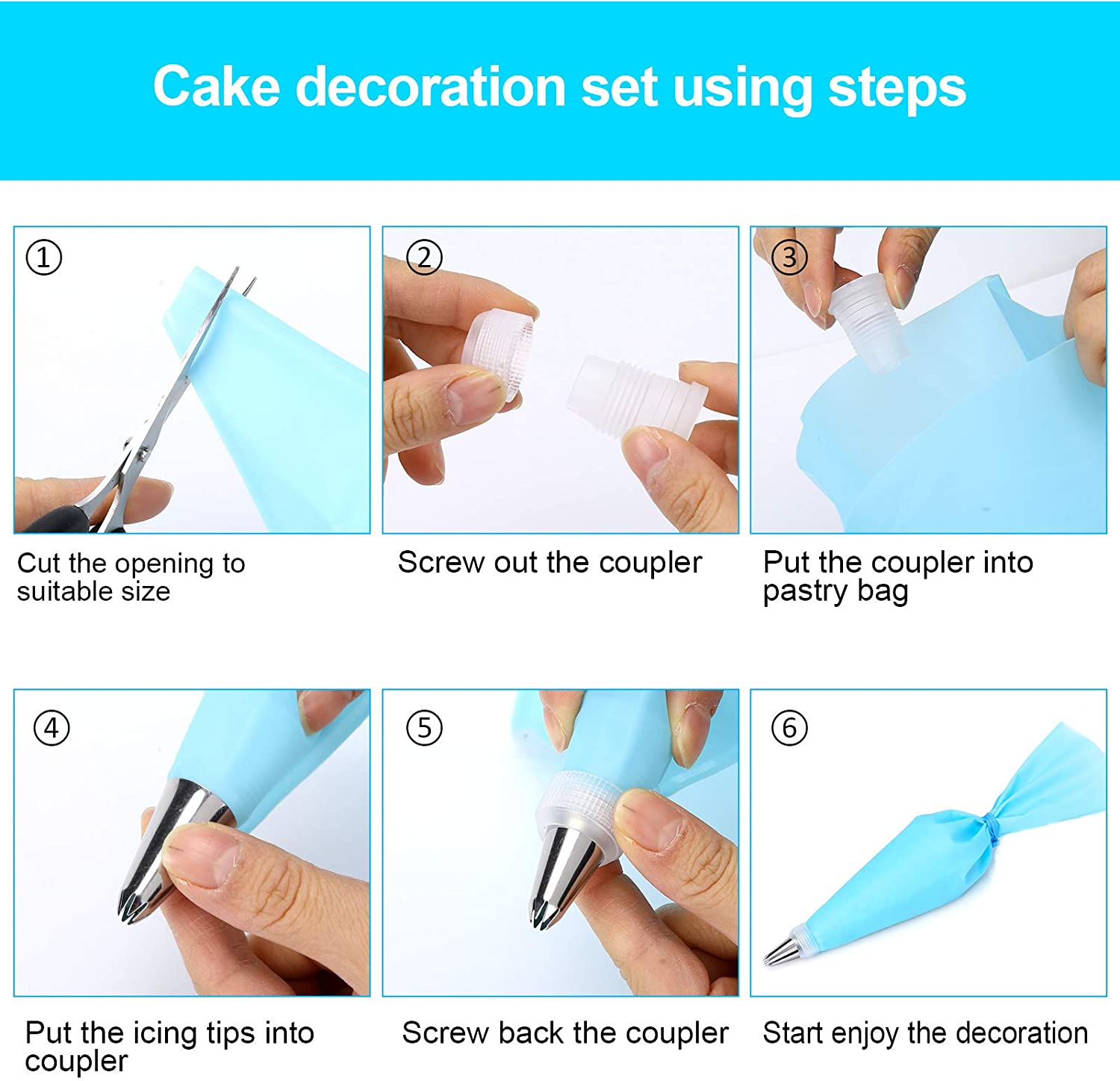 Cake Decorating Kit (64 Pieces Total)